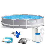 Intex Prism Πισίνα PVC με Μεταλλικό Σκελετό & Αντλία Φίλτρου 366x366x76εκ.
